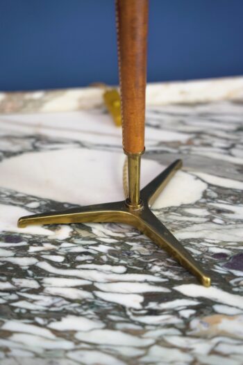Lámpara de Escritorio en Piel y Bronce de Jacques Adnet - Imagen 3