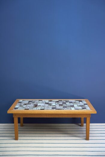 Mesa Baja de Cerámica Vallauris Diseñada por Michel Barbier para el Atelier "Le Murier"