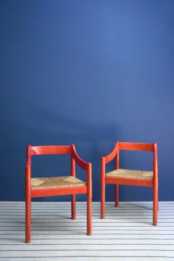 Pareja original de sillones Carimate de Vico Magistretti