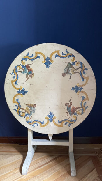 Mesa Vigneron Francesa con Policromía Original