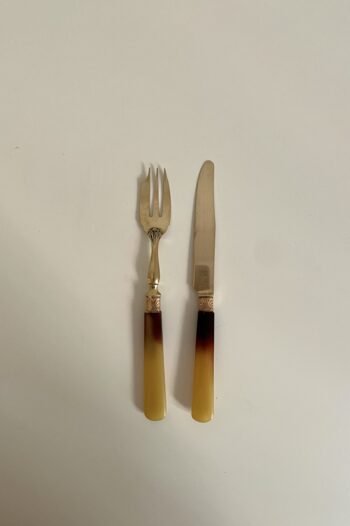 Juego de Cubiertos de Baquelita y Latón - Imagen 2
