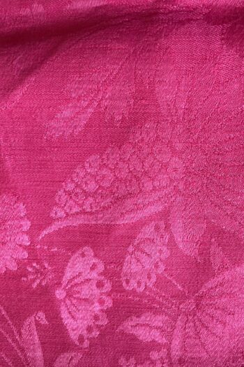 Servilleta de damasco teñida a mano en fucsia - Imagen 3