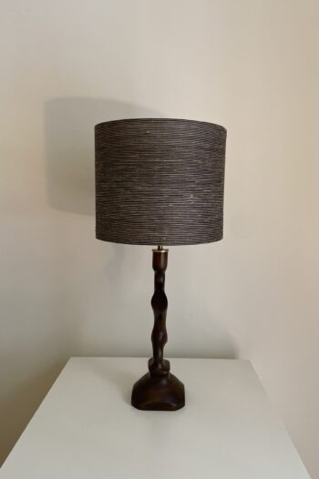 Lámpara de Madera Italiana y Seda