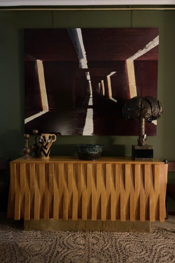 Brutalist Credenza by Gaetan Pullanghiel