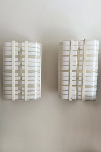 Apliques de Murano Blancos Curvos