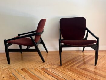 Butacas de madera ebonizada de Finn Juhl, para France & Daverkosen, Dinamarca 1956 - Imagen 2