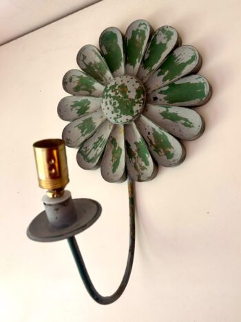 Pareja de Apliques de Zinc con Forma de Gran Flor - Imagen 15