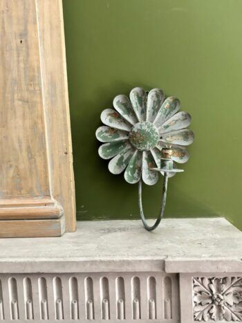 Pareja de Apliques de Zinc con Forma de Gran Flor - Imagen 4