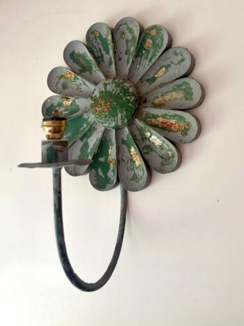 Pareja de Apliques de Zinc con Forma de Gran Flor - Imagen 14