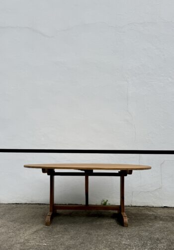 Mesa bordelesa de Vignobles abatible de roble macizo - Imagen 3