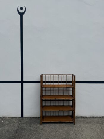 Estantería italiana plegable de palillería de bambú - Imagen 3